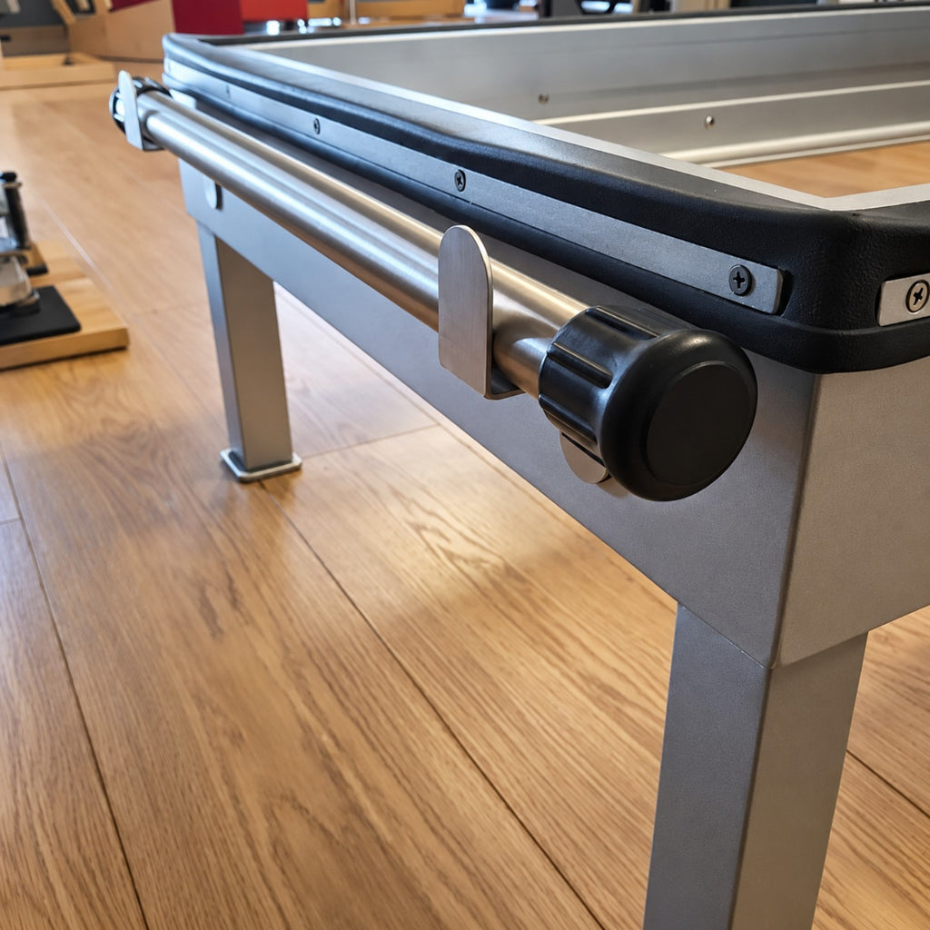 Short Box Pole Holder installed on a Pilates Reformer